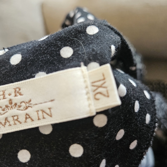 Homraine 2X Black Polka Dot Retro Pin-Up Rockabilly 50's Dress Stretch AL-2104 - Picture 11 of 12